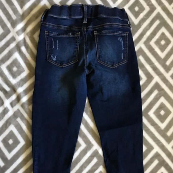 SO - GIRLS Midrise Dark Distressed Skinny Jeans/Jeggings NWT - Picture 3 of 6